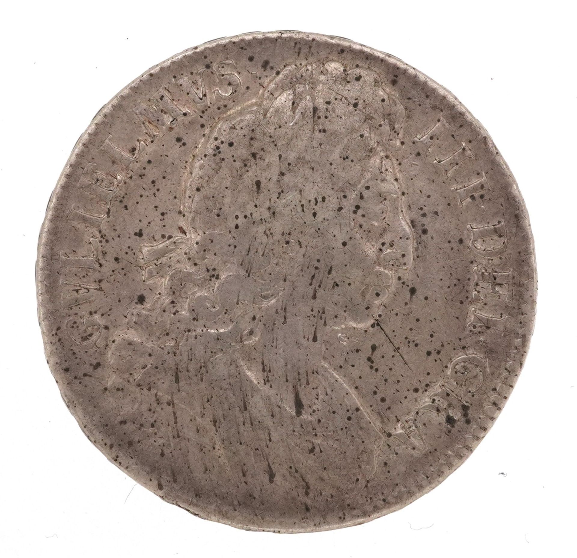 William III 1696 silver crown - Bild 2 aus 3