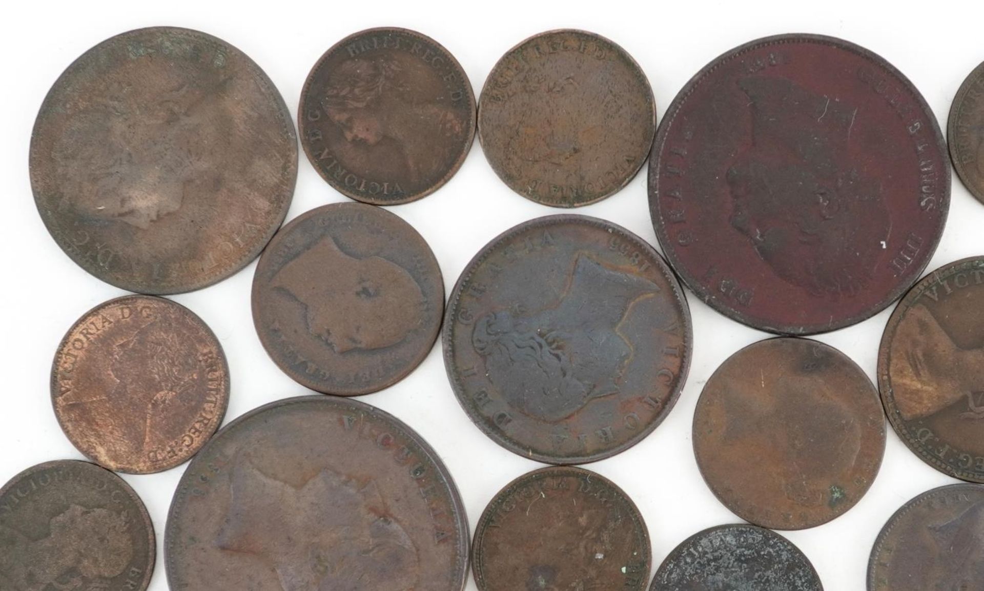 William IV and later British copper coinage including pennies, half pennies and farthings - Bild 7 aus 10