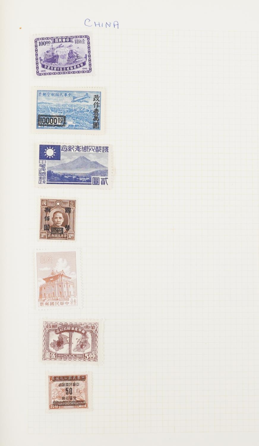 Collection of British and world stamps arranged in two albums including China - Image 3 of 13