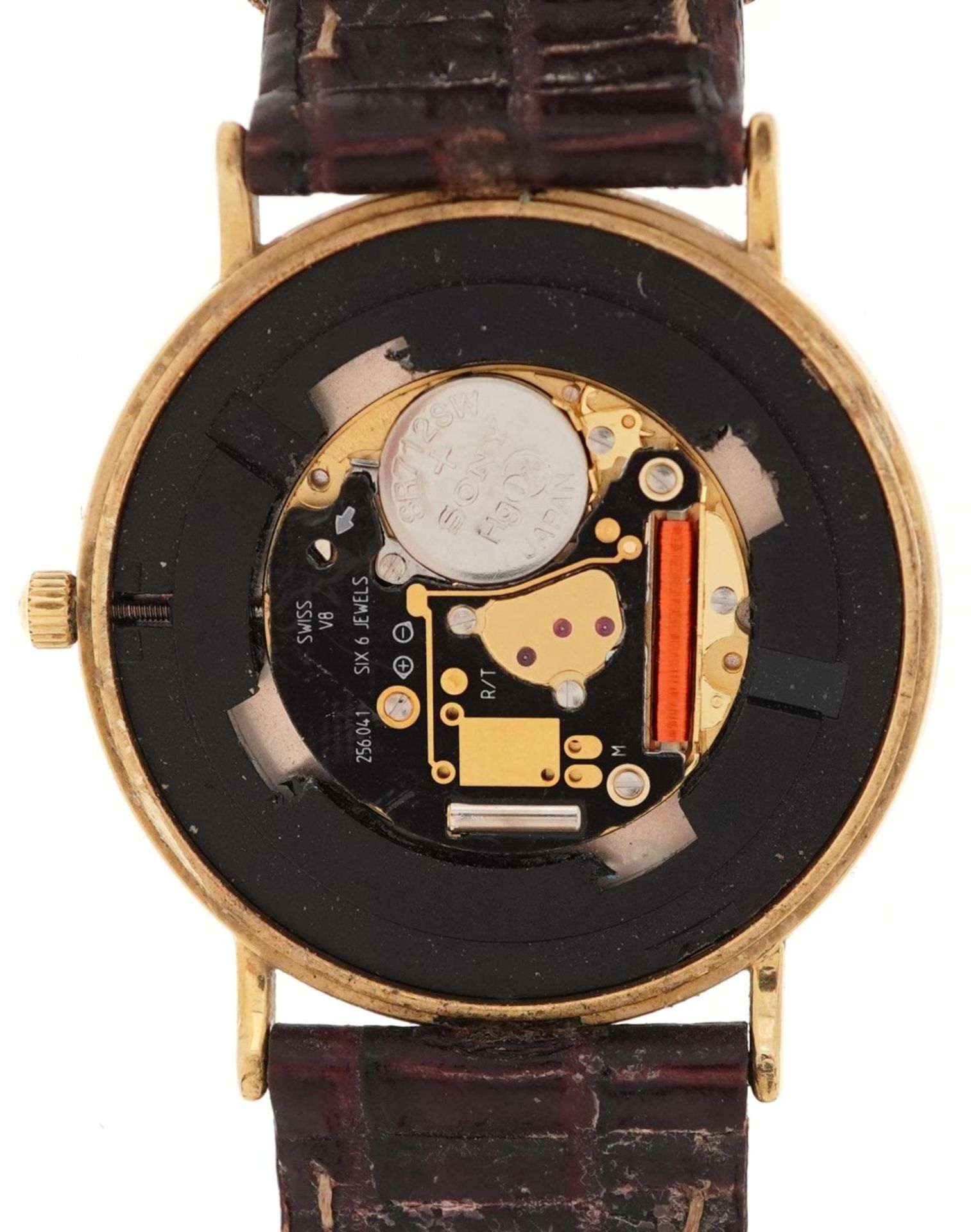 Longines, gentlemen's 9ct gold Longines Presence quartz wristwatch having white dial with Roman - Bild 4 aus 6