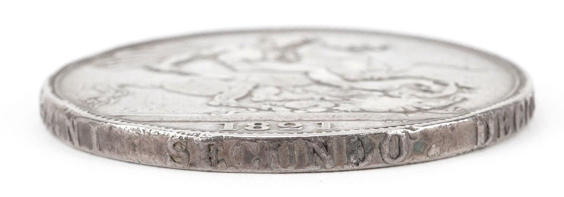 George IV 1821 silver crown, Secondo edge - Image 3 of 3