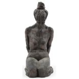 Manner of Neil Godfrey, bronzed sculpture of a kneeling female, 47.5cm high
