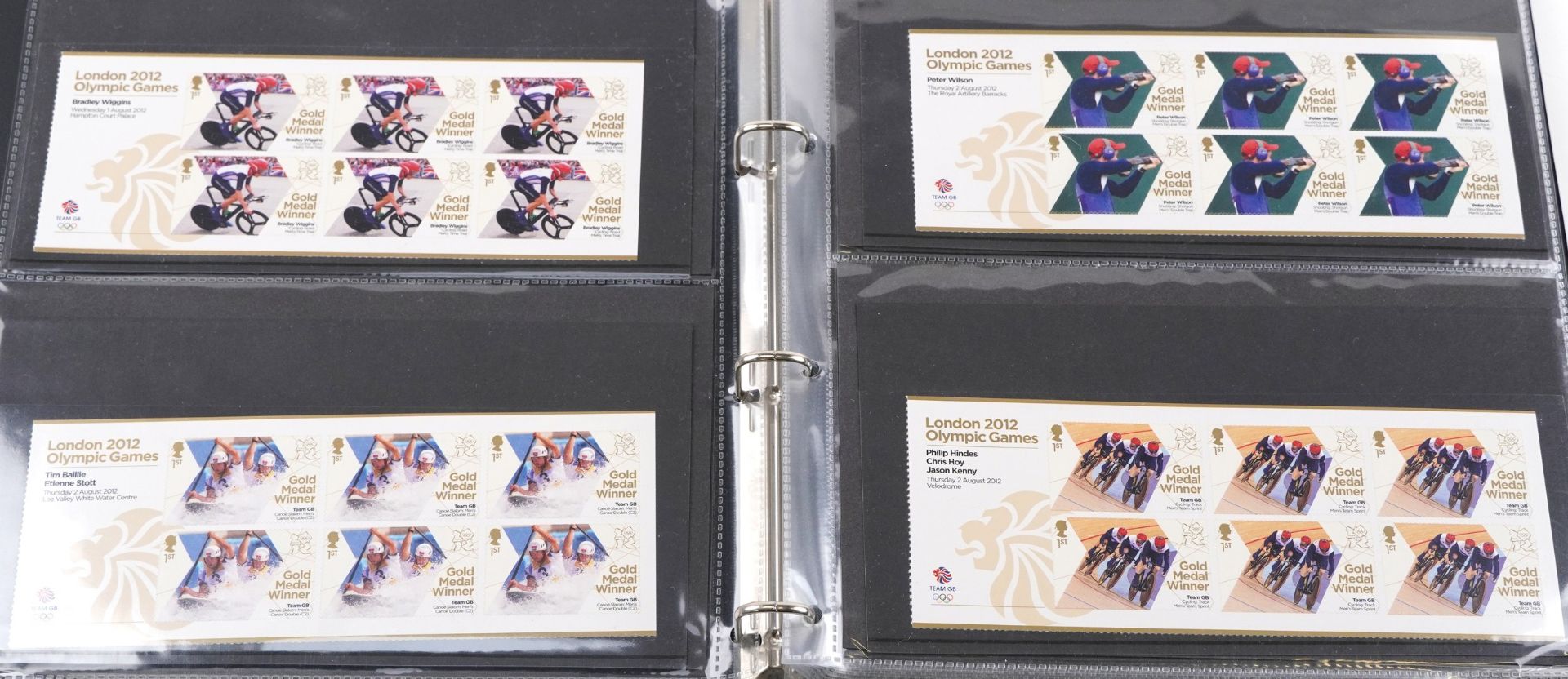 Collection of London 2012 Olympic Games mint unused stamps arranged in an album - Bild 2 aus 7