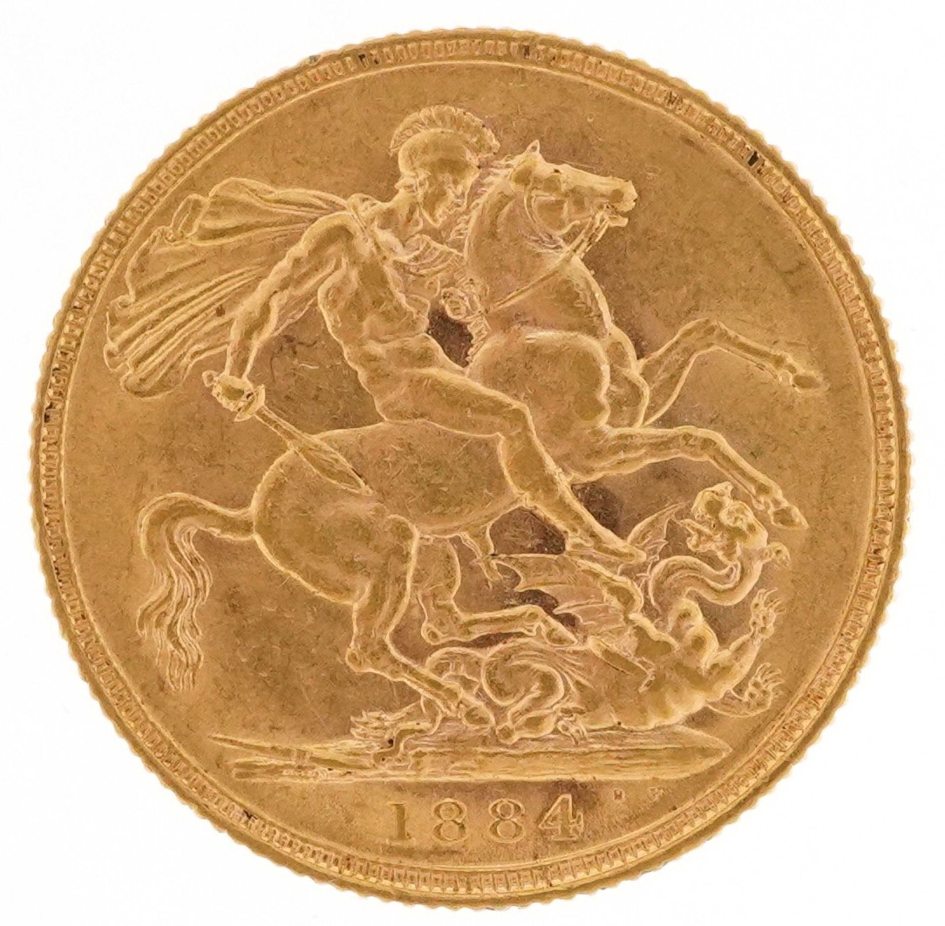 Victoria Young Head 1884 gold sovereign, Sydney Mint