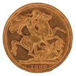 Queen Victorian Jubilee Head 1889 gold sovereign, Sydney Mint
