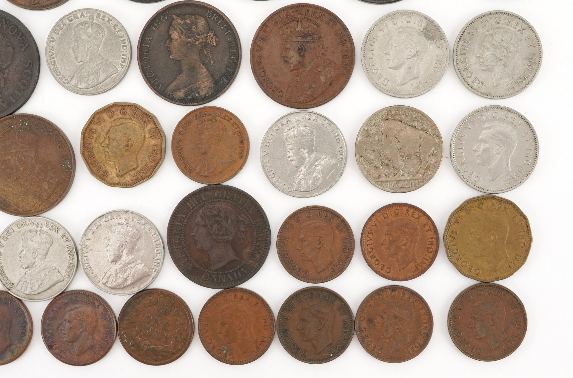 Early 19th century and later Canadian coinage and tokens including Nova Scotia one penny tokens, - Image 20 of 20