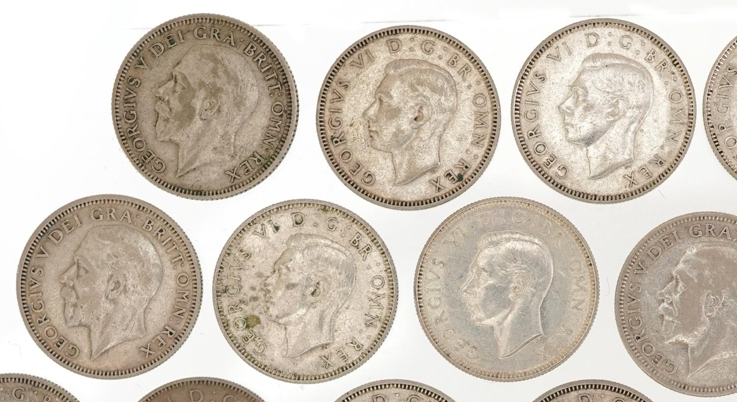 Thirty eight George V and George VI shillings, various dates - Image 7 of 10