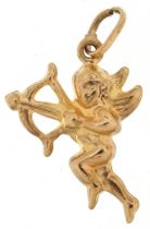 9ct gold charm in the form of Cupid, 1.8cm high, 0.6g