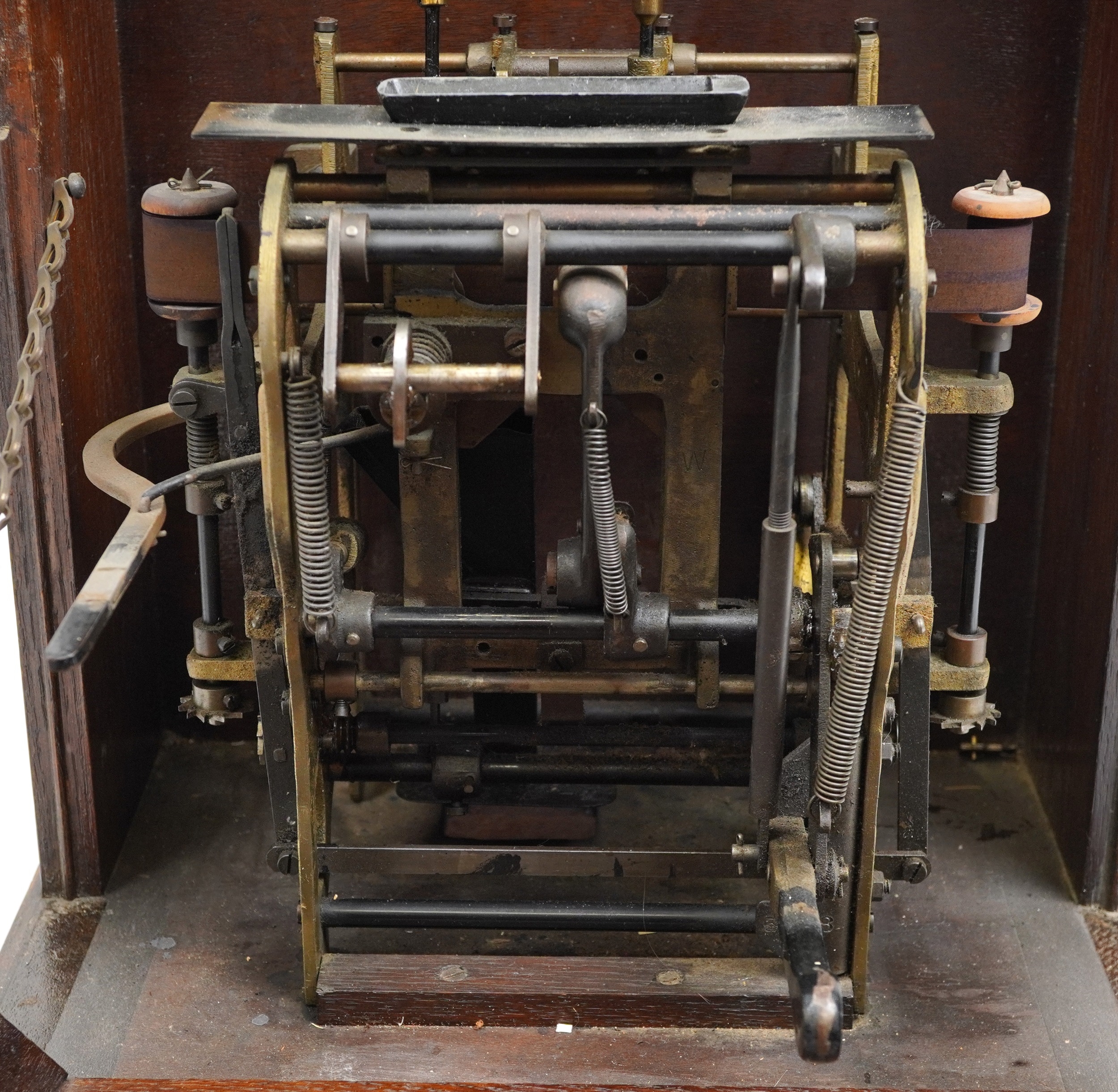Gledhill-Brook Time Recorders patent oak clocking in machine having circular dial with Roman - Image 10 of 13