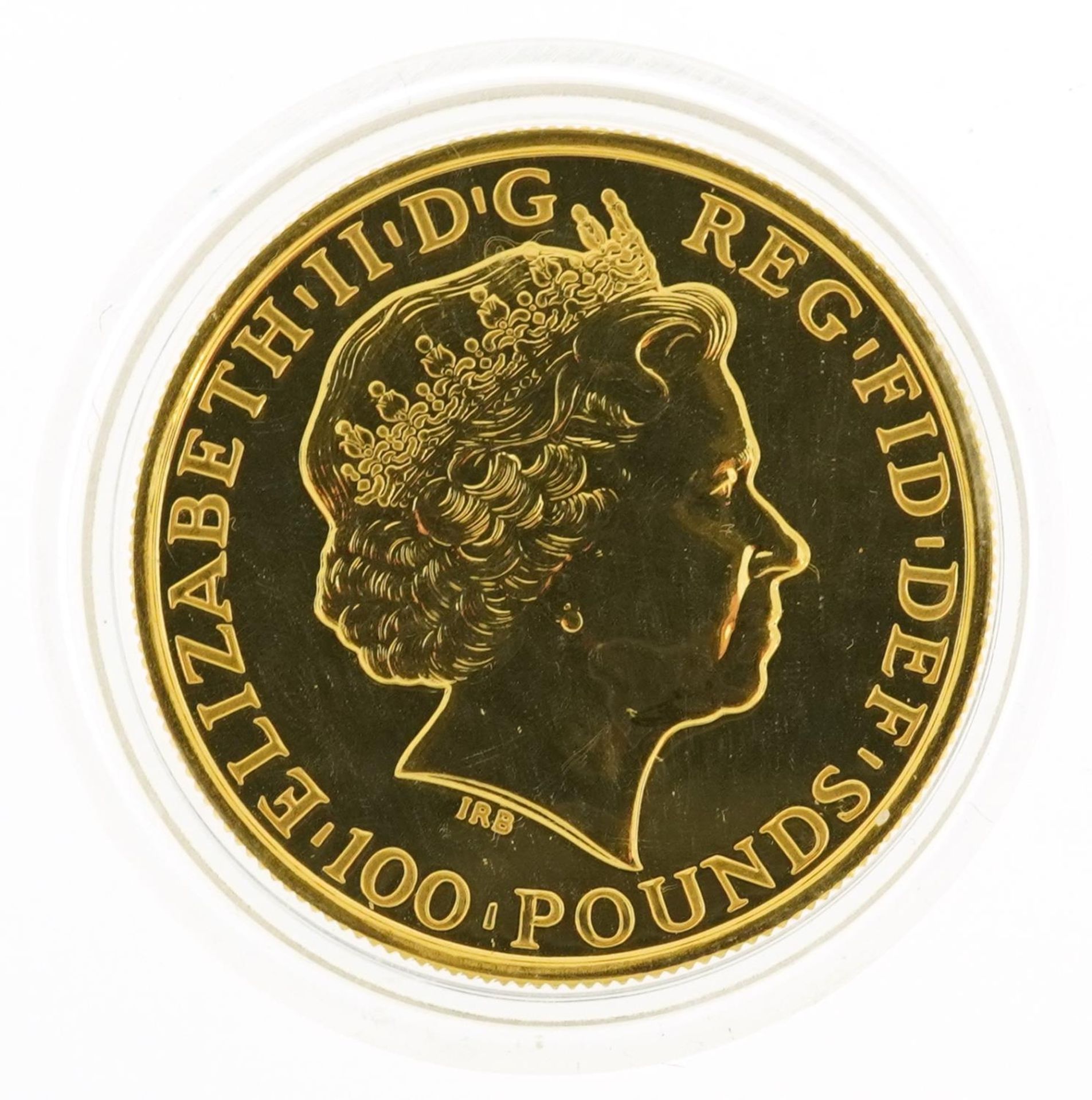 Elizabeth II 2015 Year of the Sheep one ounce fine gold one hundred pound coin - Image 2 of 2
