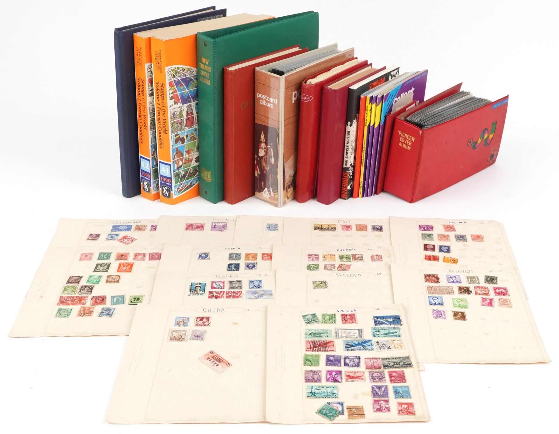 Collection of stamps, covers and reference books including Stanley Gibbons Stamps of Foreign