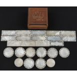 Good collection of Chinese Canton mother of pearl gaming counters including examples finely and