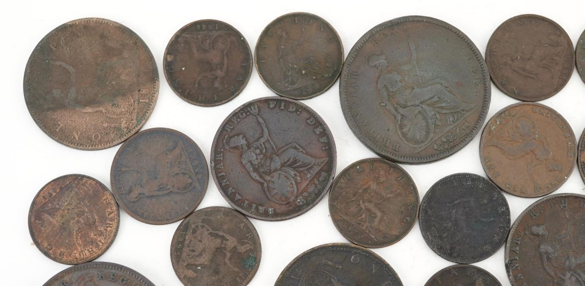 William IV and later British copper coinage including pennies, half pennies and farthings - Bild 2 aus 10