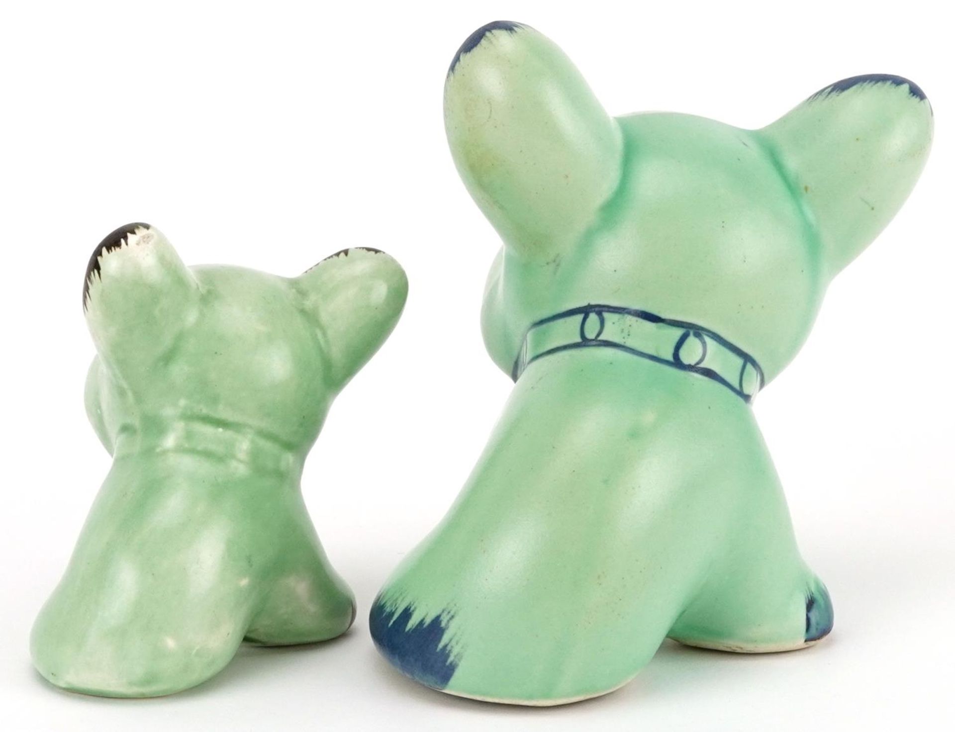 Two early 20th century Byngo French Bulldogs, the largest 13cm high - Bild 2 aus 4