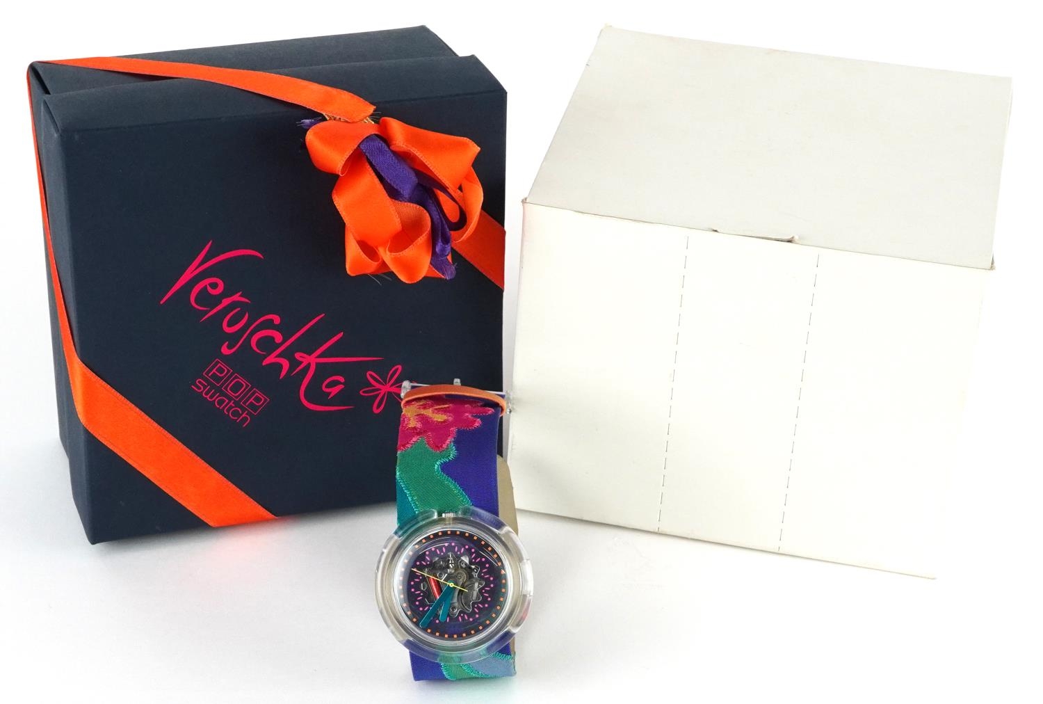 Vivienne Westwood for Swatch, vintage Veruschka Pop Swatch quartz wristwatch with box and paperwork,