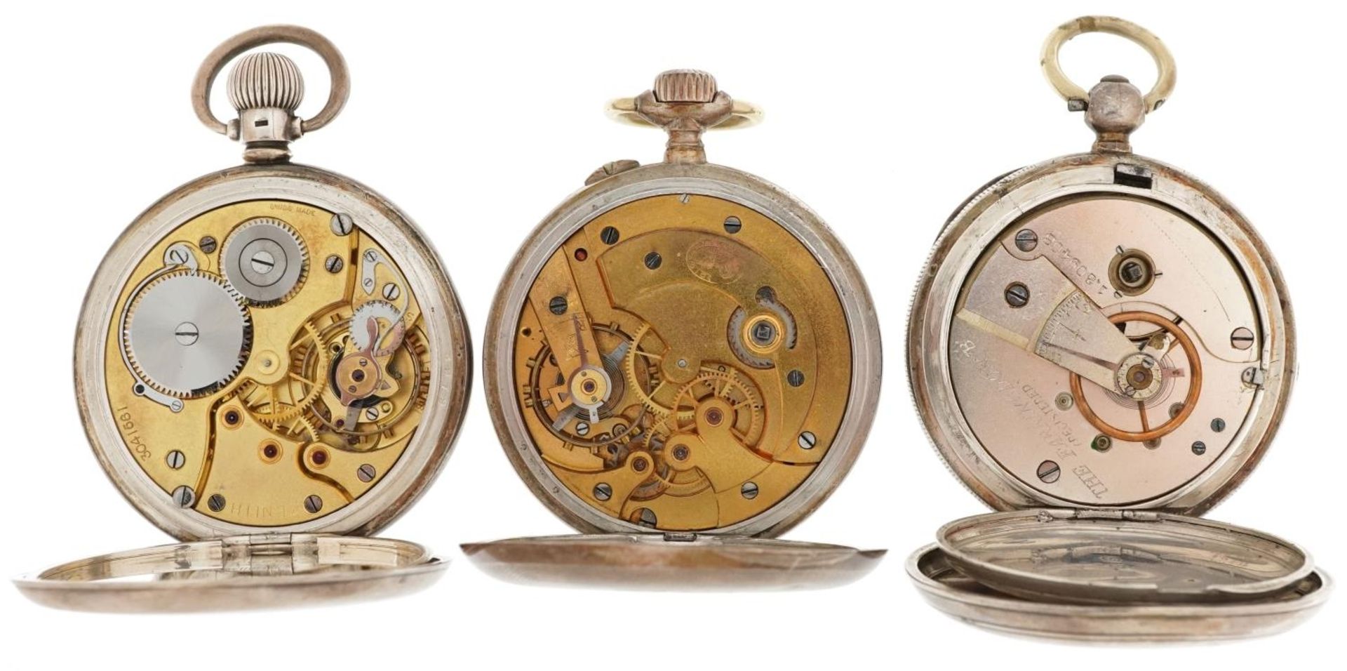 Three Victorian and later silver key wind and keyless pocket watches comprising The Farringdon B, - Bild 4 aus 8