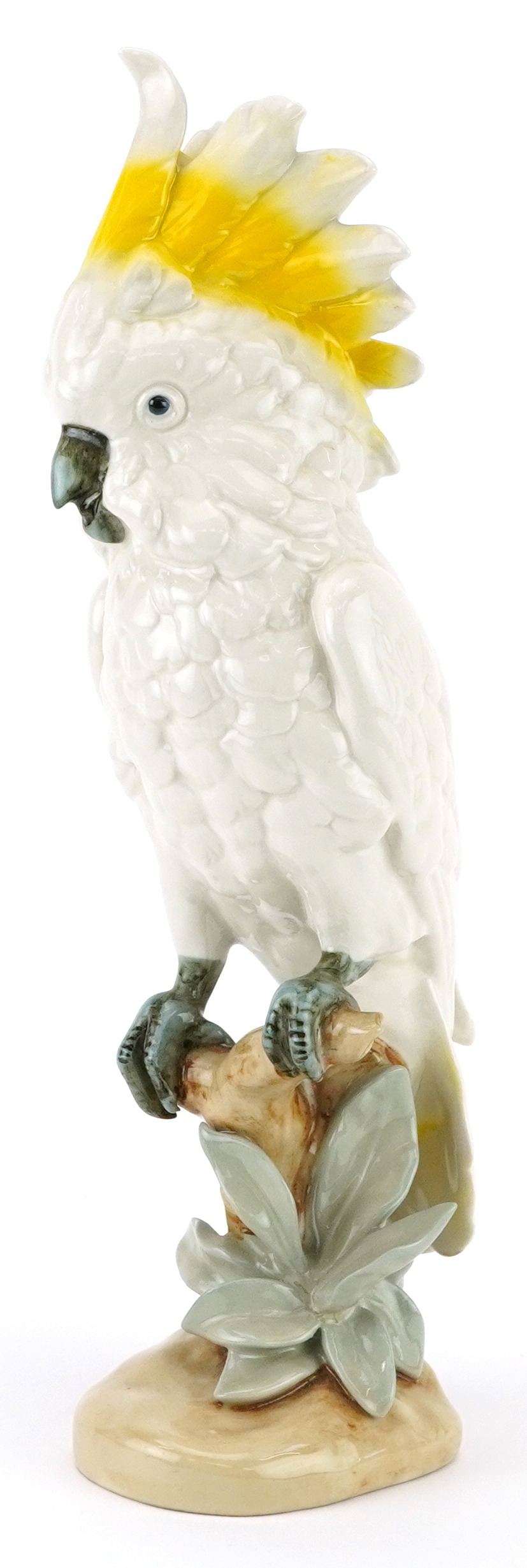 Royal Dux, Czechoslovakian Art Nouveau cockatoo, numbered 402 51 to the base, 41cm high