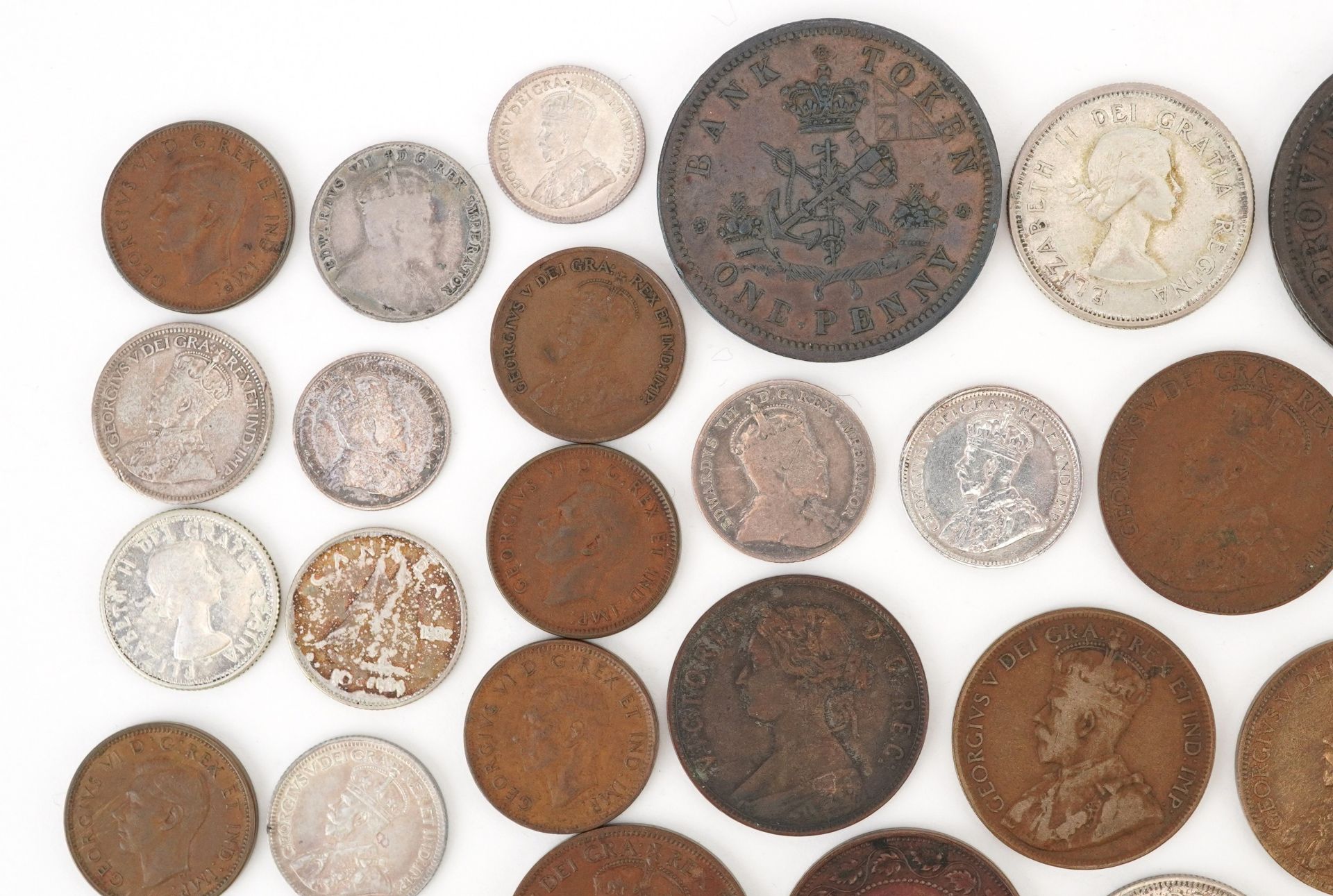 Early 19th century and later Canadian coinage and tokens including Nova Scotia one penny tokens, - Image 12 of 20