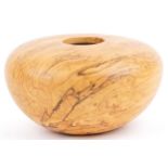 Andy Fortune for The Mulberry Tree Wood Turnery, Isle of Wight turned beechwood vase, 26cm in