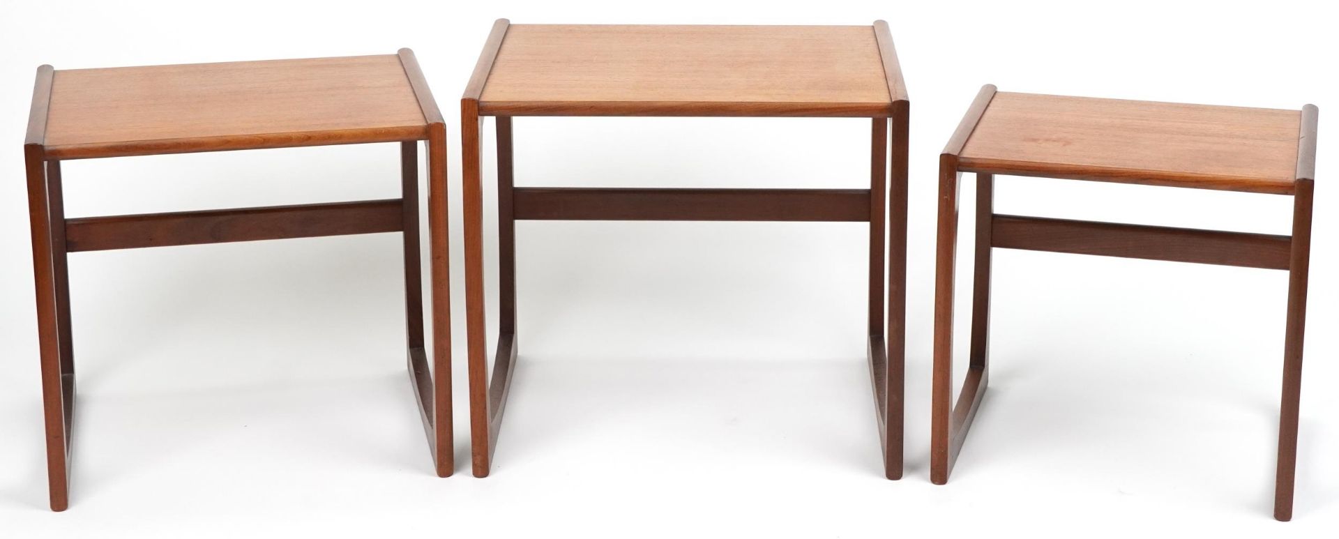 G Plan, Mid century nest of three teak occasional tables, the largest 48.5cm H x 53.5cm W x 43cm D - Image 2 of 6