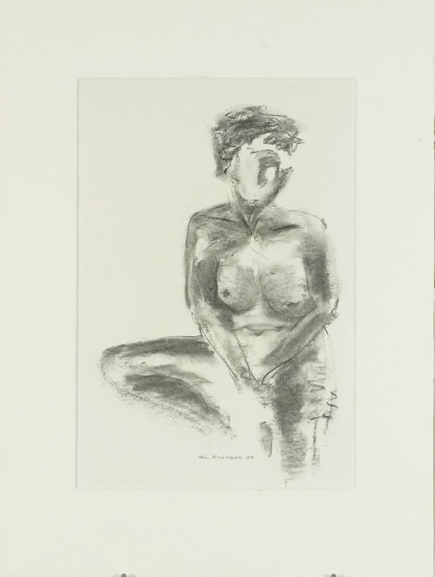 Neil Wilkinson - Nude females, three mixed medias, each mounted, one framed and glazed, the - Bild 7 aus 13