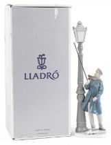 Lladro lamp lighter figure with box, 5205, 47cm high