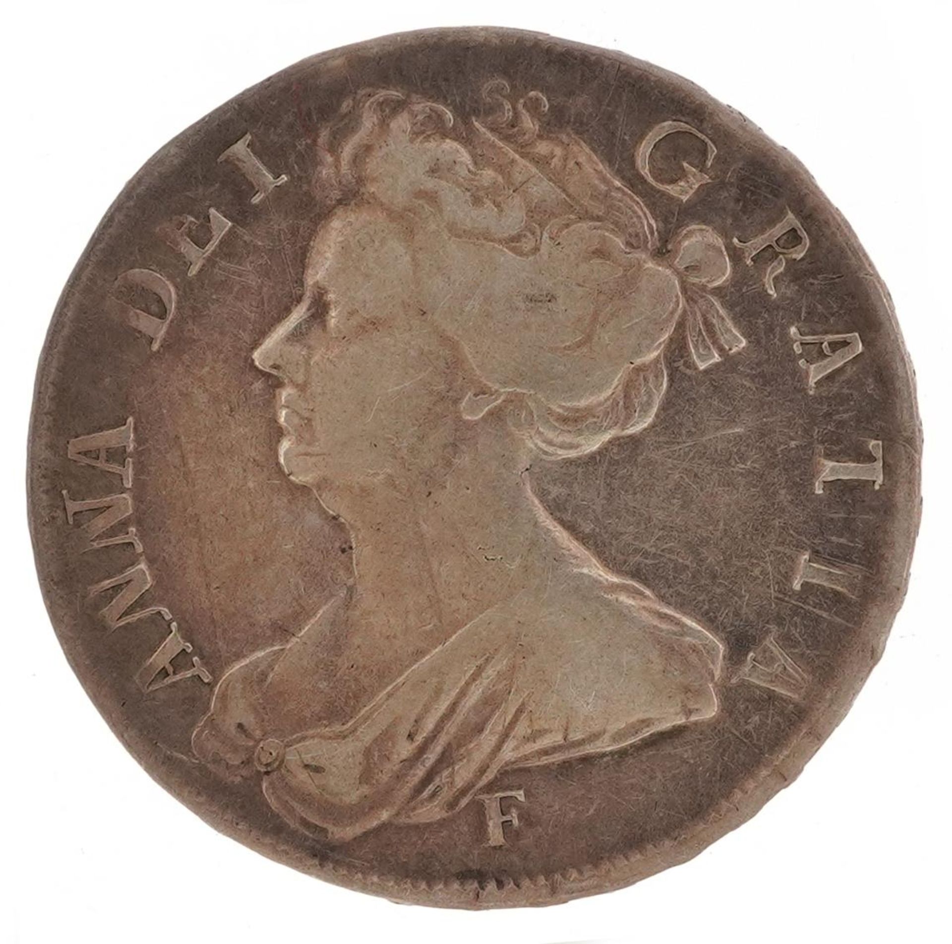 Queen Anne 1707 silver half crown - Image 2 of 3