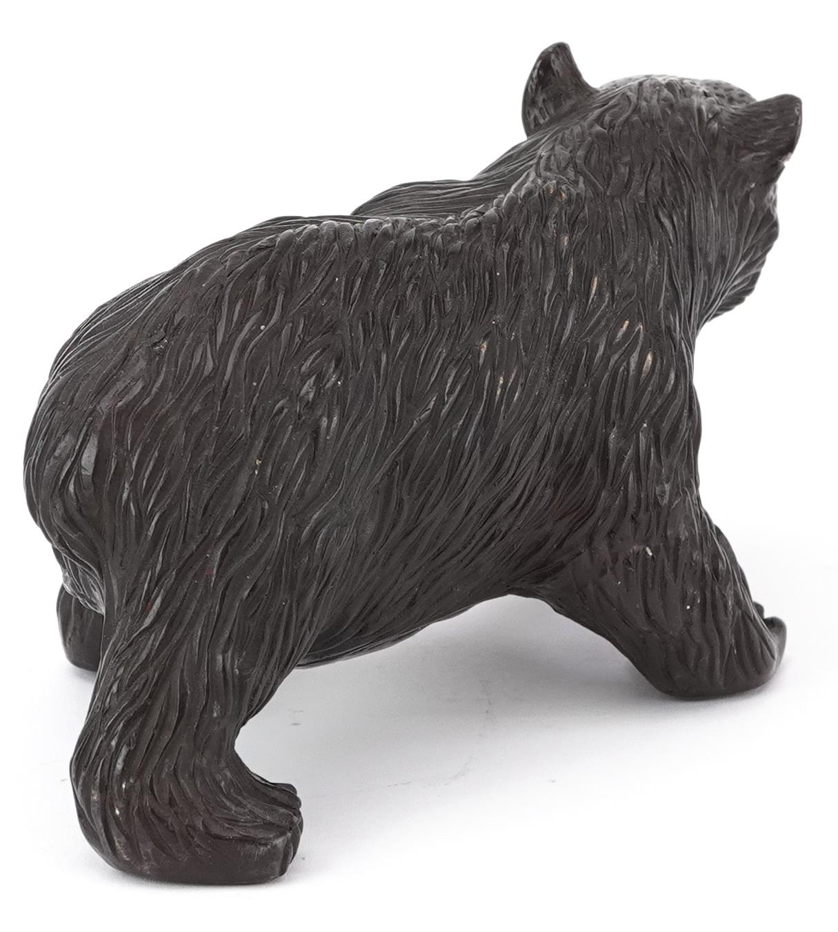 Patinated bronze study of a brown bear, 21cm in length - Image 2 of 3