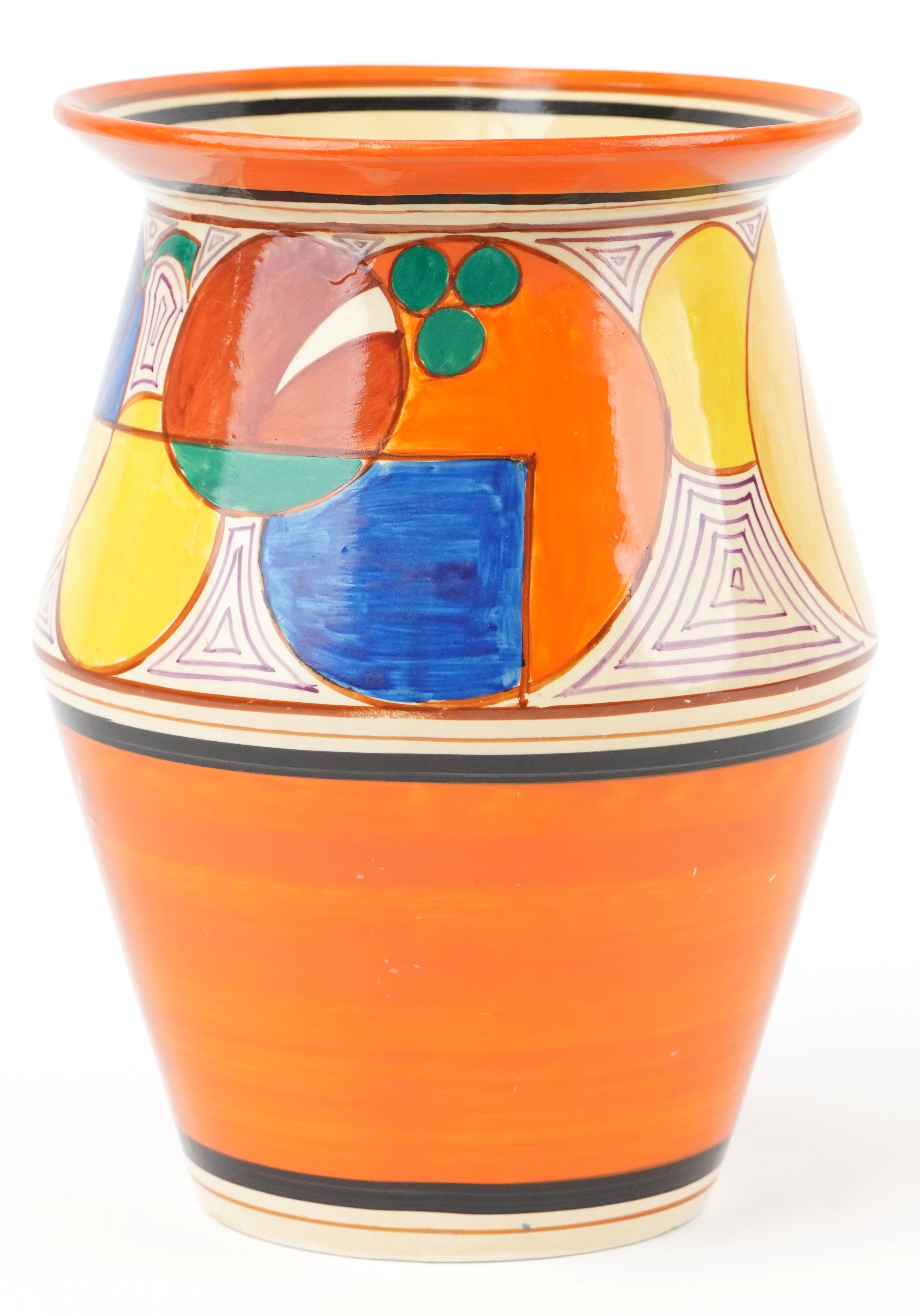 Clarice Cliff, large Art Deco Fantastique Bizarre Tolphin wash jug hand painted in the melon - Image 3 of 8