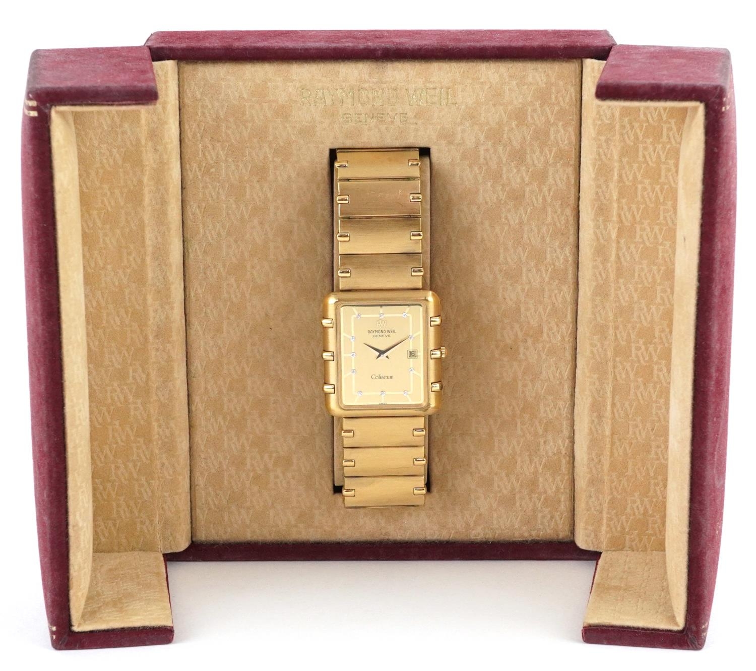 Raymond Weil, gentlemen's 18K gold plated Raymond Weil Colosseum quartz wristwatch with date - Image 6 of 7