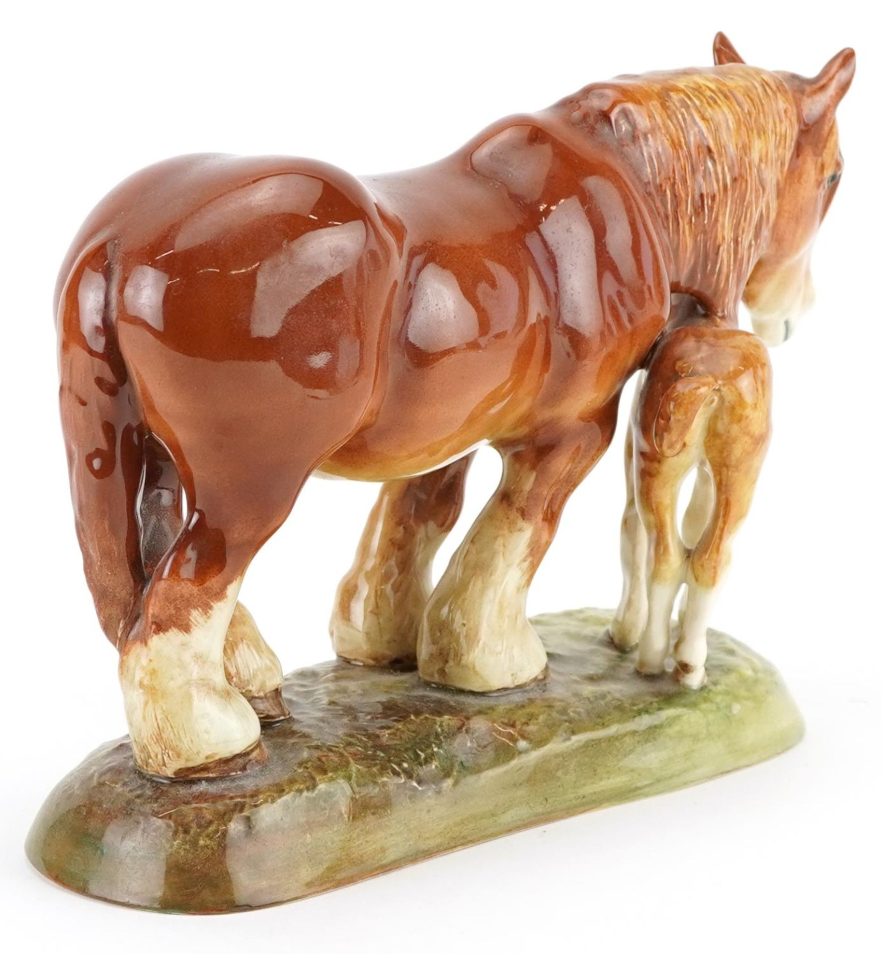 Royal Doulton horse group, The Chestnut Mare HN2522, 24cm in length - Image 2 of 3