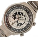 Ricoh, gentlemen's Ricoh World Time calendar chronograph automatic wristwatch, serial number