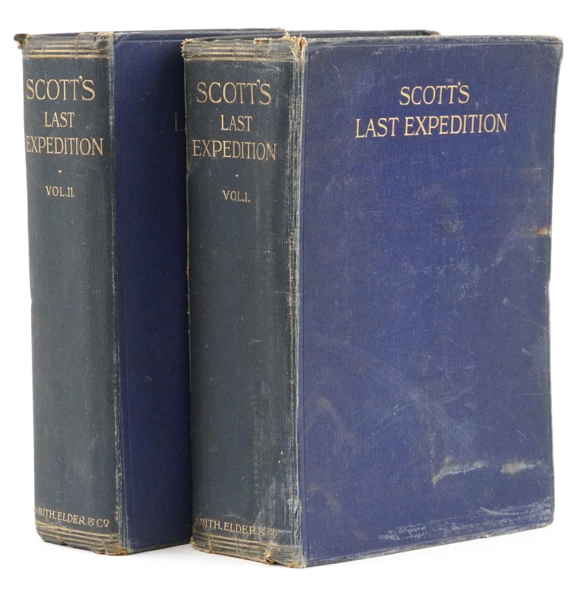 Scott's Last Expedition, two hardback books volumes 1 and 2, published by Smith Alder & Co 1913