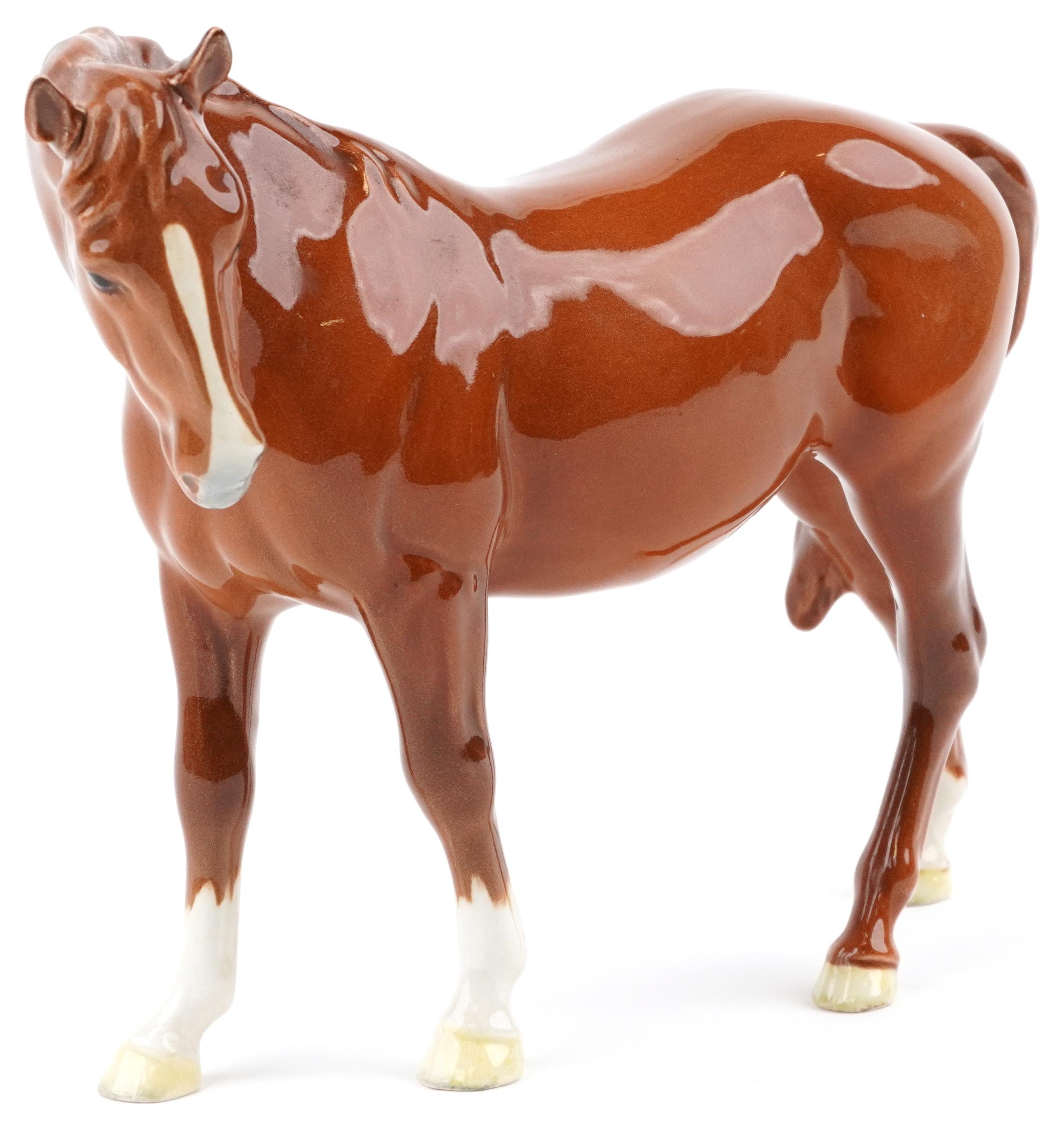 Beswick Chestnut Mare, 971, 23cm in length - Image 2 of 5