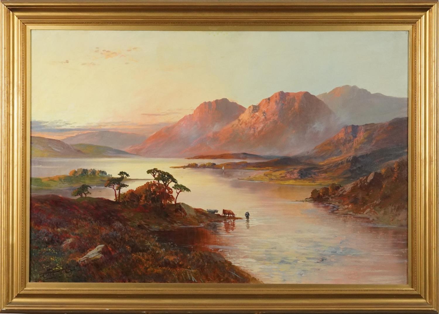 A B Davis - On Loch Awe, pair of early 20th century Scottish school oil on canvases, mounted and - Image 3 of 11