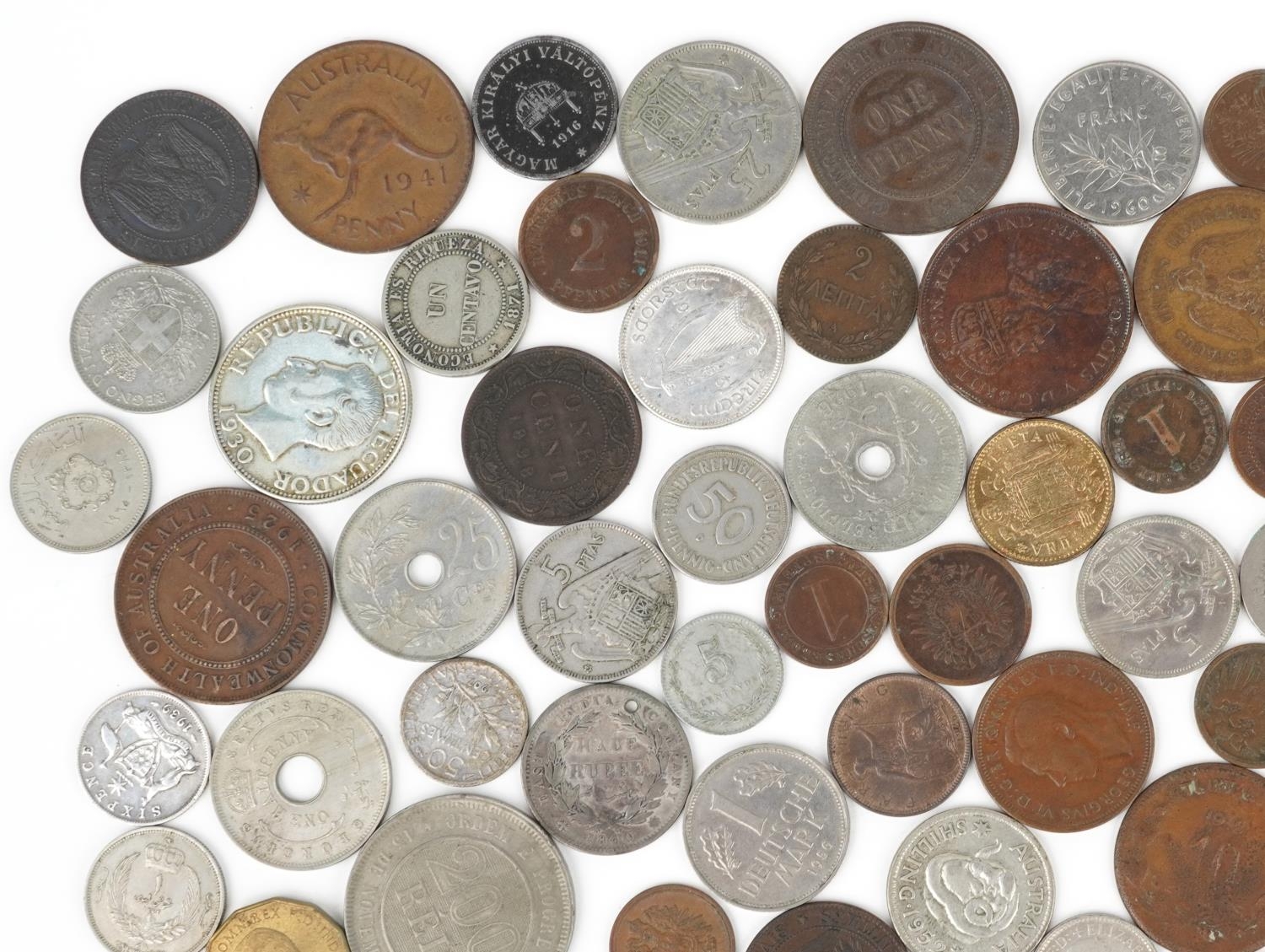 Collection of antique and later world coinage, some silver, including Alfonso XII 1877 ten centimos, - Image 2 of 10