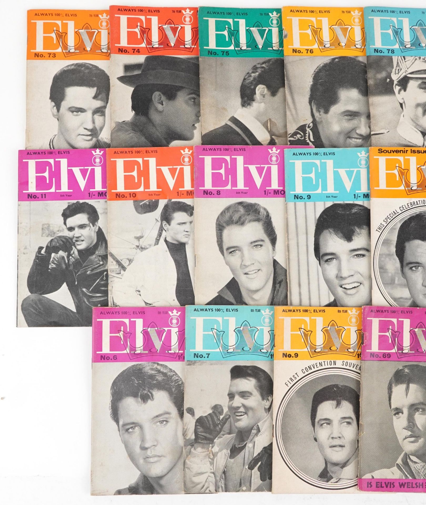 Twenty two vintage Elvis Presley Monthly magazines including numbers 8, 9, 10 and 11 - Bild 2 aus 3