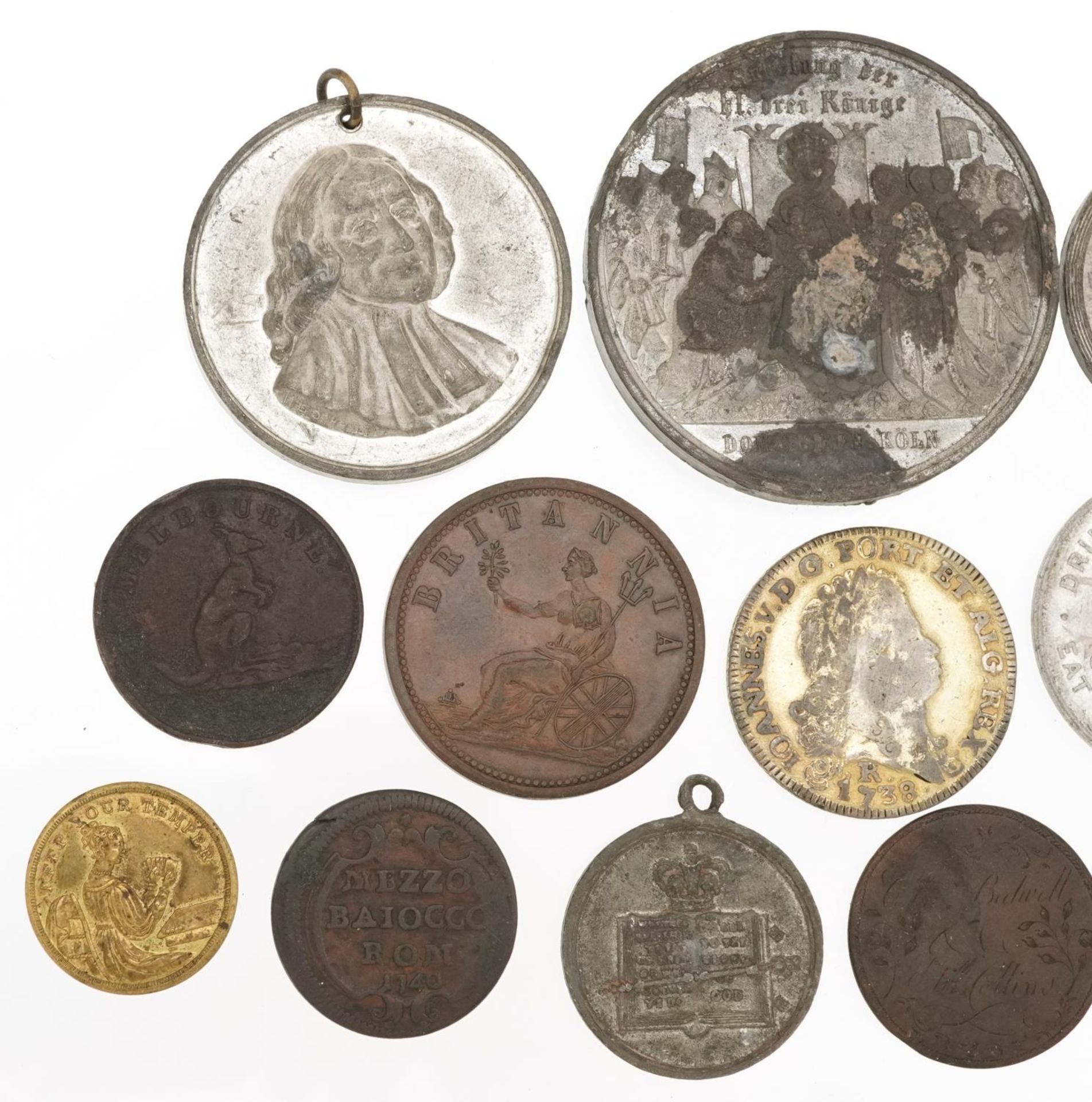 18th century and later coinage and tokens including Johannes Pirate coin, Australian token - Image 2 of 6