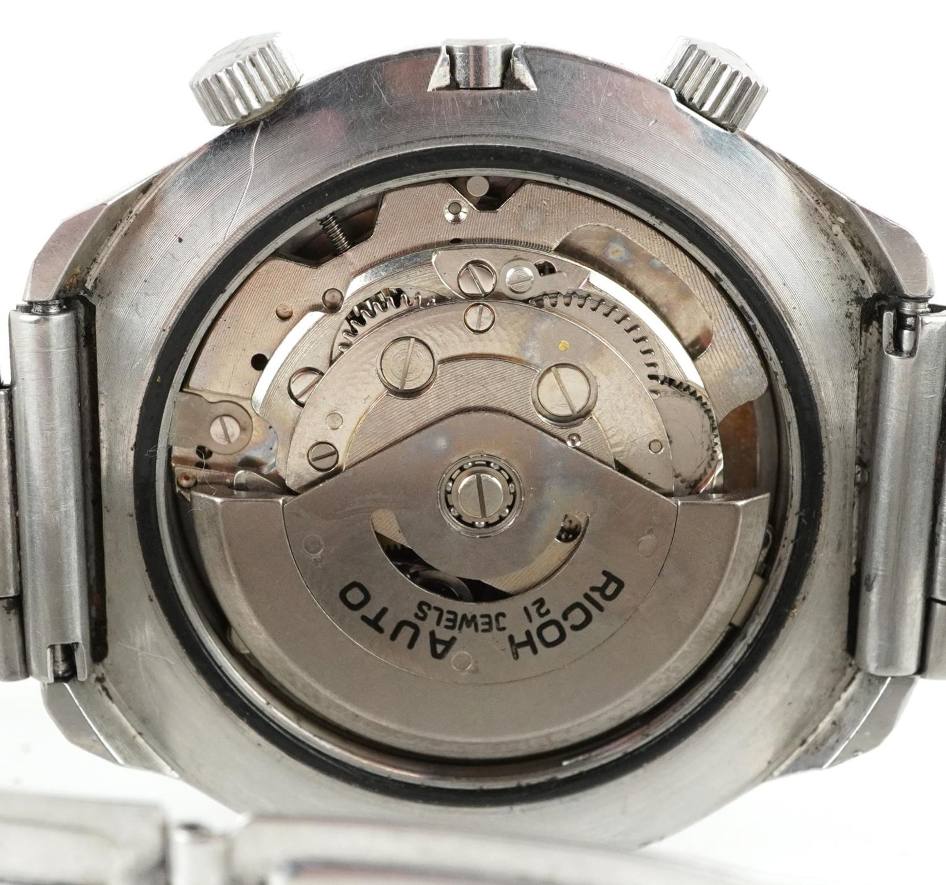 Ricoh, gentlemen's Ricoh World Time calendar chronograph automatic wristwatch, serial number - Image 5 of 8