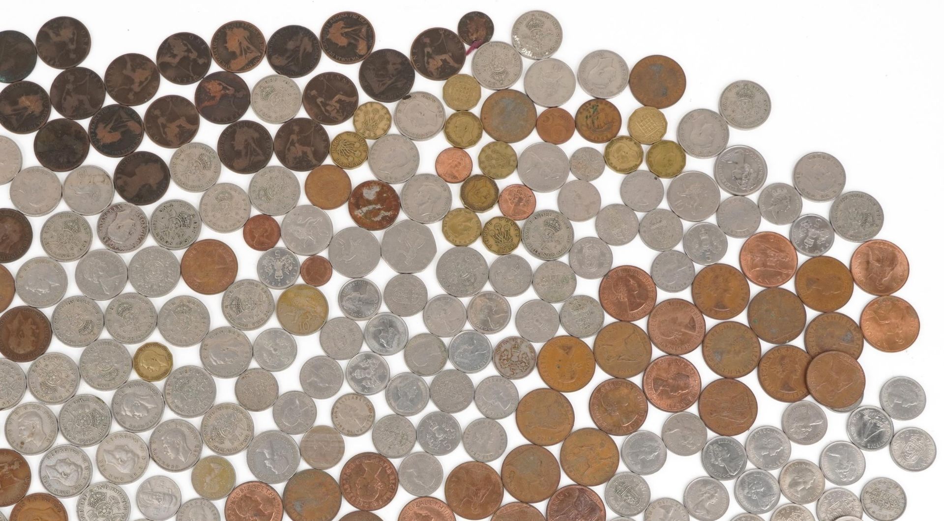 Collection of Victorian and later British coinage including pre 1947 florins and thrupenny bits - Bild 3 aus 7