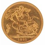 Elizabeth II 1981 gold sovereign