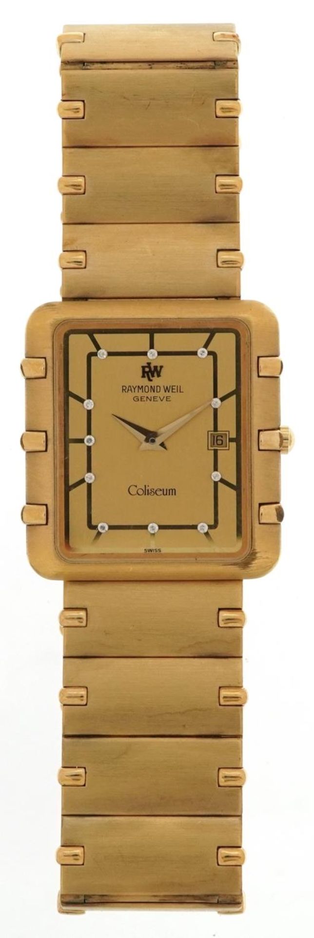 Raymond Weil, gentlemen's 18K gold plated Raymond Weil Colosseum quartz wristwatch with date - Bild 2 aus 7
