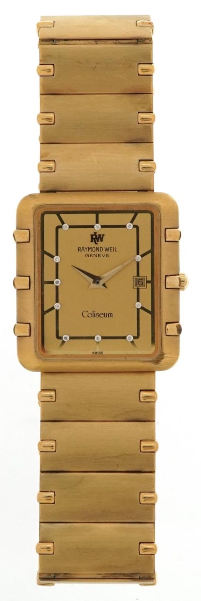 Raymond Weil, gentlemen's 18K gold plated Raymond Weil Colosseum quartz wristwatch with date - Image 2 of 7