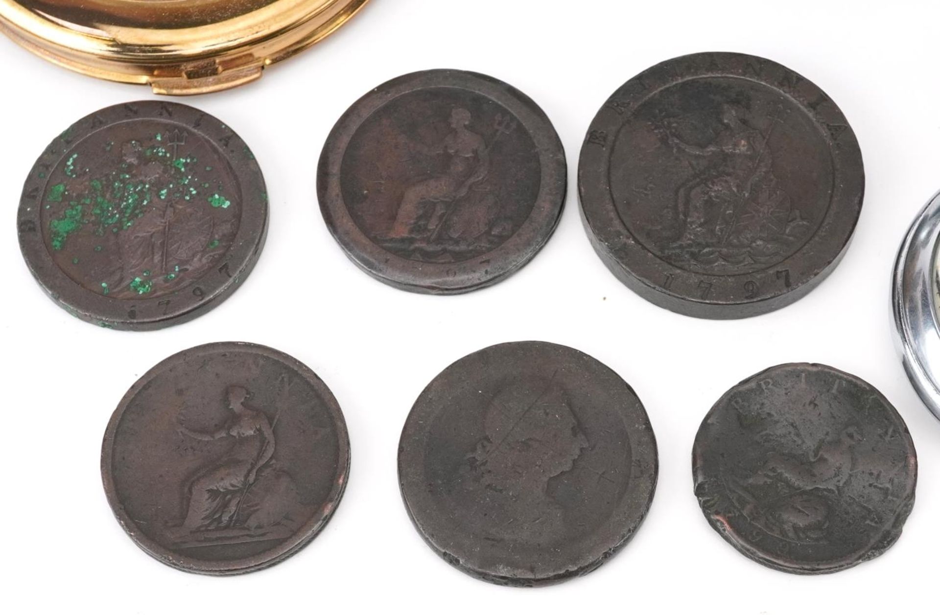 Jewellery, coins and sundry items including George III 1797 cartwheel penny, Melissa musical - Bild 3 aus 9