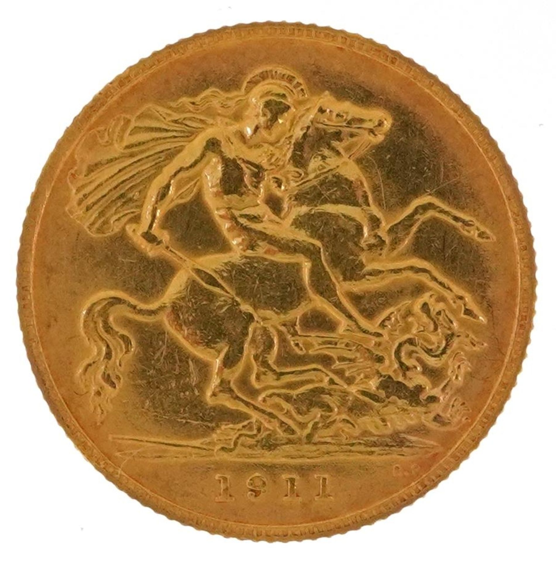 George V 1911 gold half sovereign