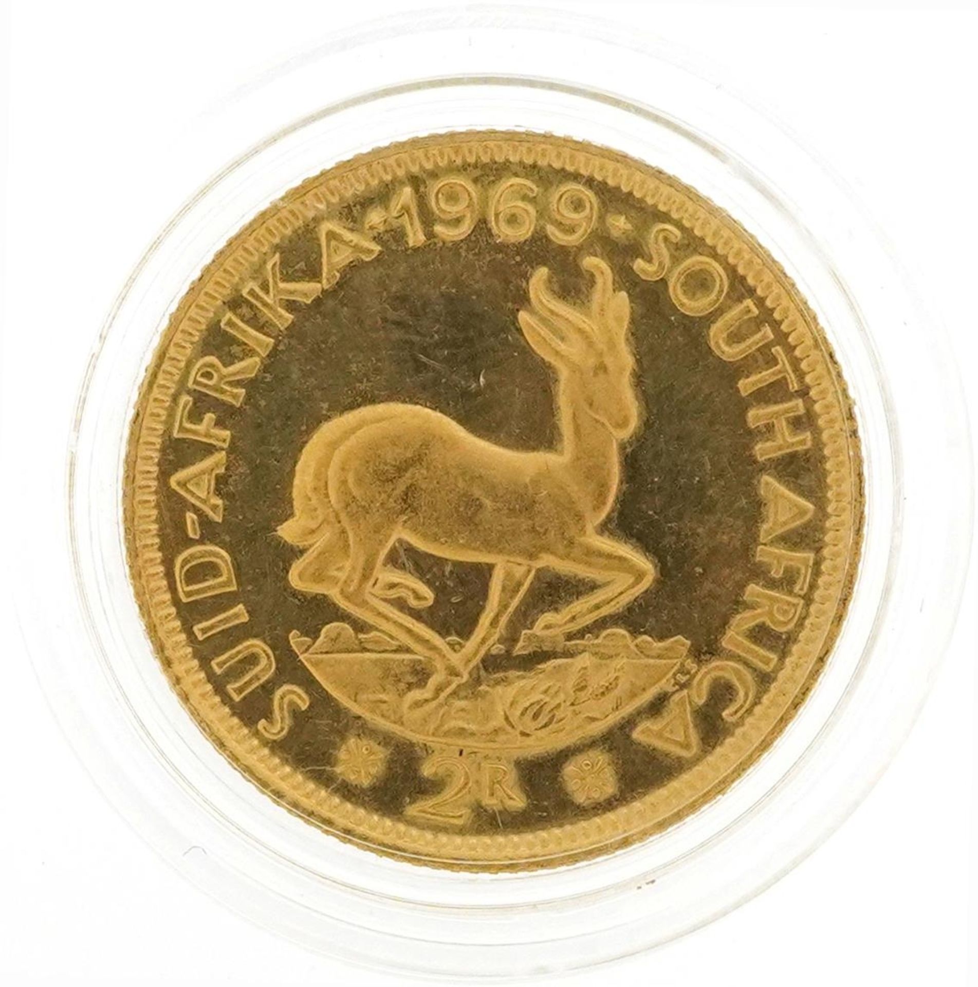 South African 1969 gold two rands