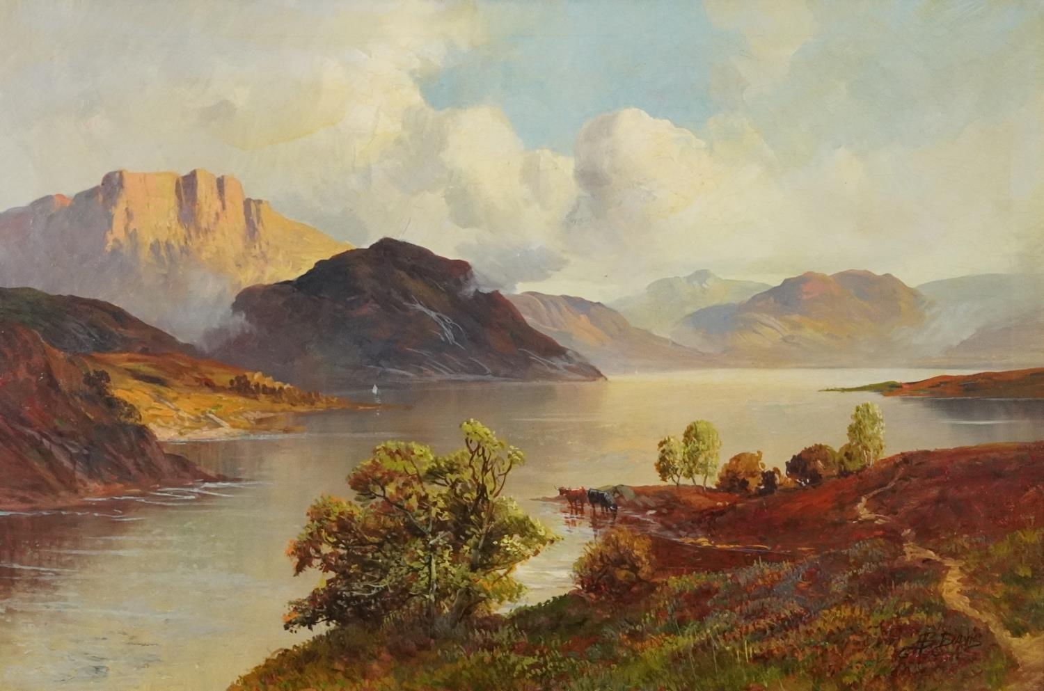 A B Davis - On Loch Awe, pair of early 20th century Scottish school oil on canvases, mounted and - Image 7 of 11