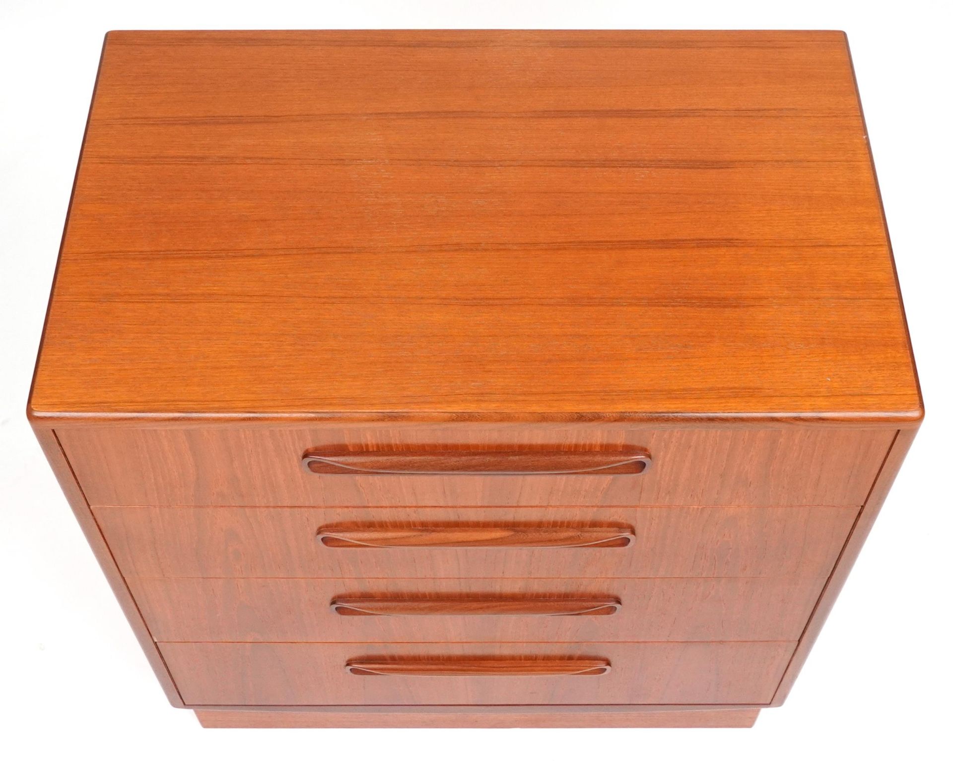 G Plan, Mid century Fresco teak four drawer chest, 76cm H x 72.5cm W x 44.5cm D - Image 3 of 5