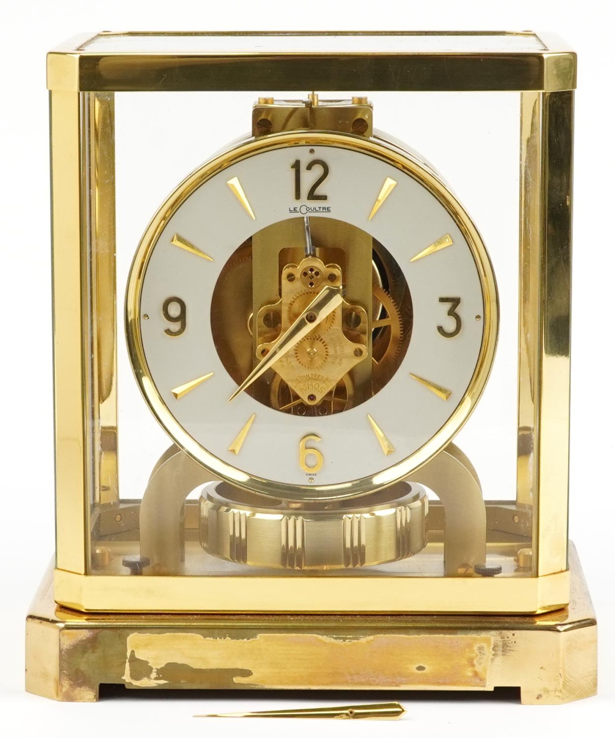 Jaeger LeCoultre brass cased Atmos clock with circular chapter ring having Arabic numerals, serial - Image 2 of 6