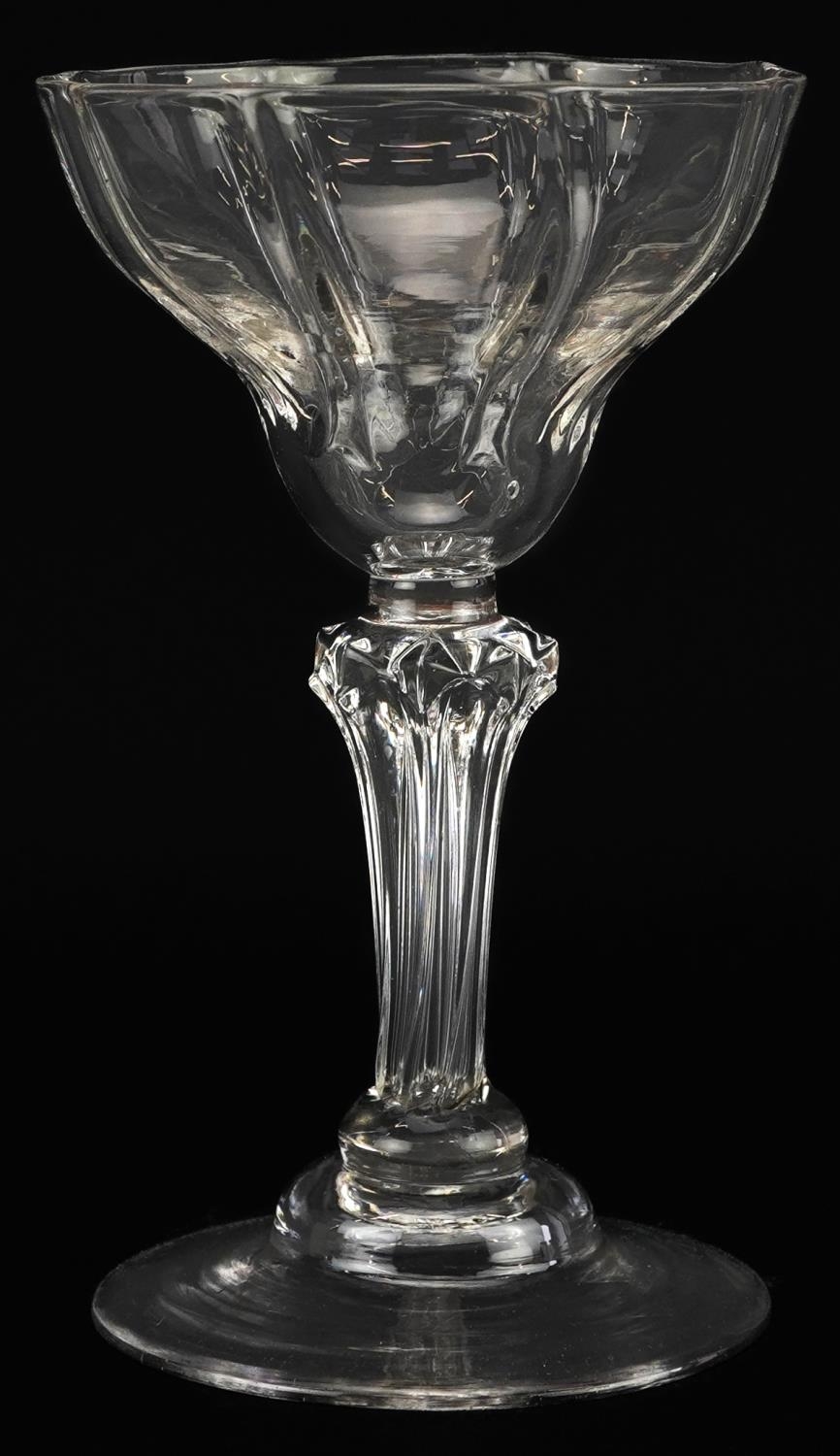 18th century pedestal sweetmeat glass, 18cm high - Image 3 of 4